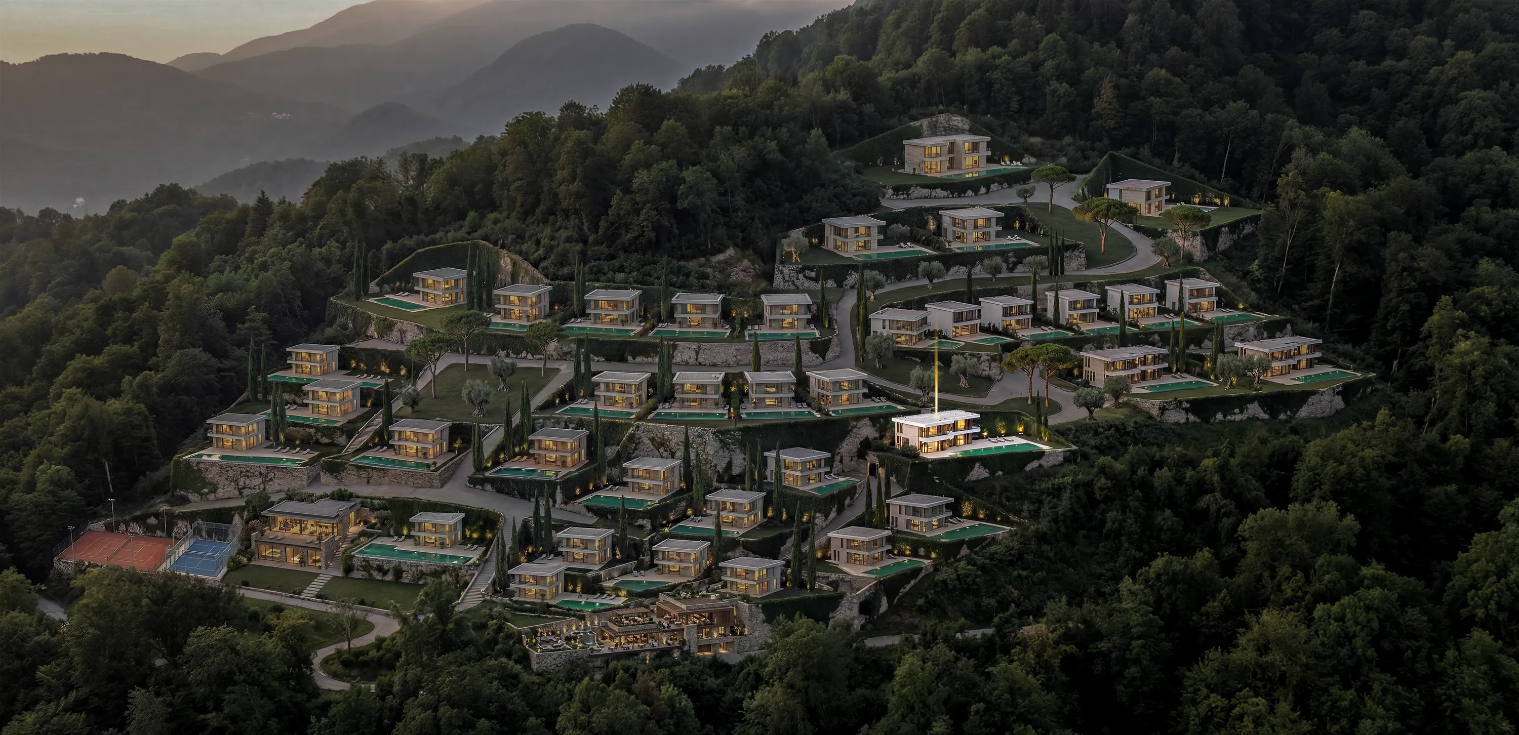 Расположение виллы №20 на схеме поселка